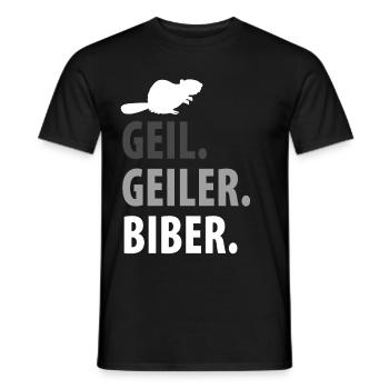 Biber - Männer T-Shirt - Schwarz - Vorne - AI Model Male 178 light (178cm)