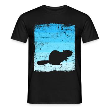 Biber - Männer T-Shirt - Schwarz - Vorne - AI Model Male 178 light (178cm)