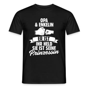 Opa Enkelin - Männer T-Shirt - Schwarz - Vorne - AI Model Male 178 light (178cm)