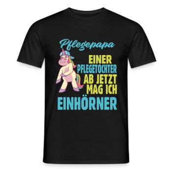 Pflegetochter Pflegevater Pflegepapa - Männer T-Shirt - Schwarz - Vorne - AI Model Male 178 light (178cm)