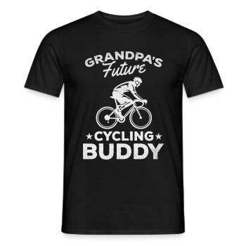 Radfahren Opas Zukunft Radfahren Buddy - Männer T-Shirt - Schwarz - Vorne - AI Model Male 178 light (178cm)