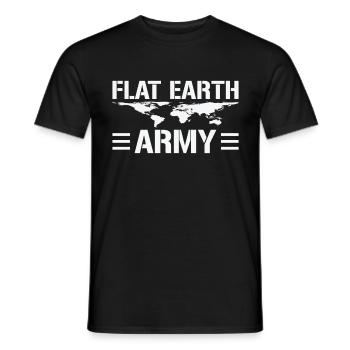 Flat Earth – Army Statement - Men's T-Shirt - black - Front - AI Model Male 178 light (178cm)