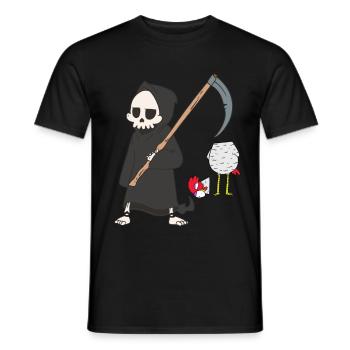 Death Grim Reaper Poulet Horreur Halloween Head Brutal - T-shirt homme - noir - Devant - AI Model Male 178 light (178cm)