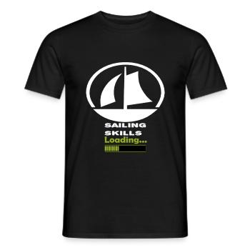 Sailor Skills Sailboat - Men's T-Shirt - black - Front - AI Model Male 178 light (178cm)