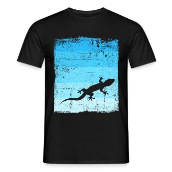 GECKO - Männer T-Shirt - Schwarz - Vorne - AI Model Male 178 light (178cm)