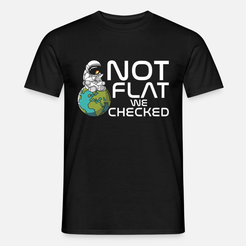 Not flat – we checked - Men's T-Shirt - black