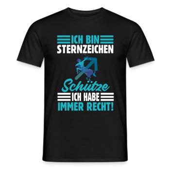 Sternzeichen Schütze - Männer T-Shirt - Schwarz - Vorne - AI Model Male 178 light (178cm)