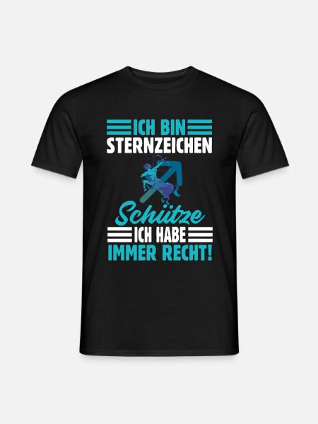 Sternzeichen Schütze - Männer T-Shirt - Schwarz