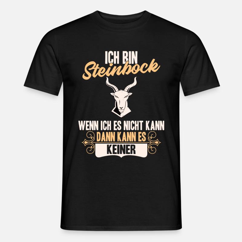 Sternzeichen Steinbock - Männer T-Shirt - Schwarz