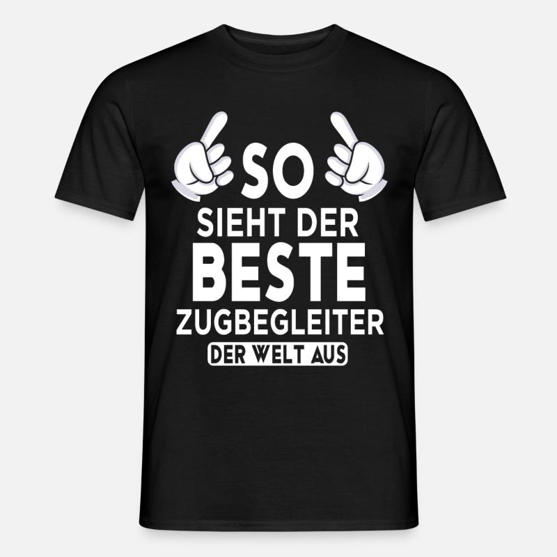Zugbegleiter Spruch - Männer T-Shirt - Schwarz