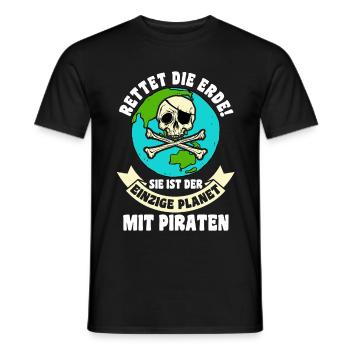 Pirat Piraten - Männer T-Shirt - Schwarz - Vorne - AI Model Male 178 light (178cm)