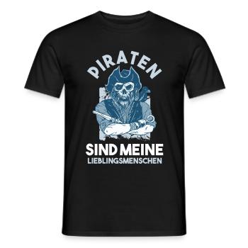 Pirat Piraten - Männer T-Shirt - Schwarz - Vorne - AI Model Male 178 light (178cm)