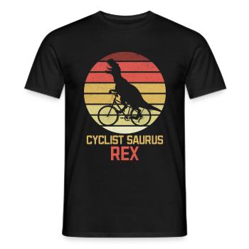 Bicycle Cycling Dinosaur Cyclist Funnier - Men's T-Shirt - black - Front - AI Model Male 178 light (178cm)