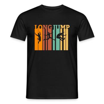 Long Jump Long Jump Athletics Athletes - Men's T-Shirt - black - Front - AI Model Male 178 light (178cm)