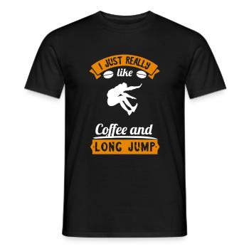 Long Jump Long Jump Athletics Athletes - Men's T-Shirt - black - Front - AI Model Male 178 light (178cm)