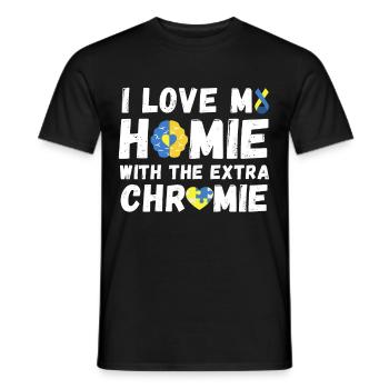Sensibilisation au syndrome de Down - T-shirt homme - noir - Devant - AI Model Male 178 light (178cm)