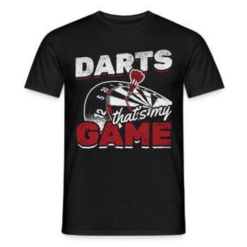 Darts This is my game Darts game Dart Darts - Men's T-Shirt - black - Front - AI Model Male 178 light (178cm)