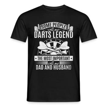 Darts Legend Darts Game Darts Darts - Men's T-Shirt - black - Front - AI Model Male 178 light (178cm)
