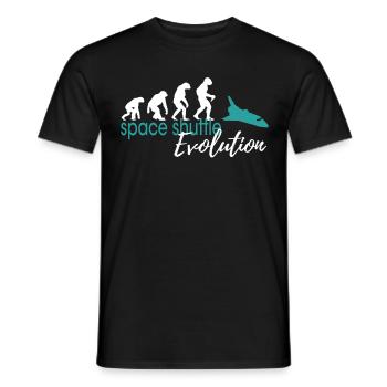 Navette spatiale Evolution - T-shirt homme - noir - Devant - AI Model Male 178 light (178cm)