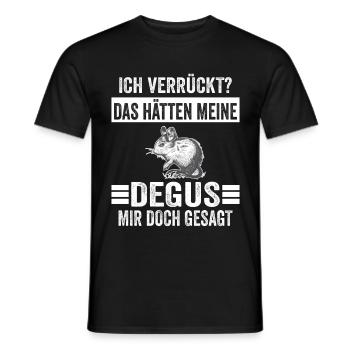 Deguhalter Degus Degu - Männer T-Shirt - Schwarz - Vorne - AI Model Male 178 light (178cm)