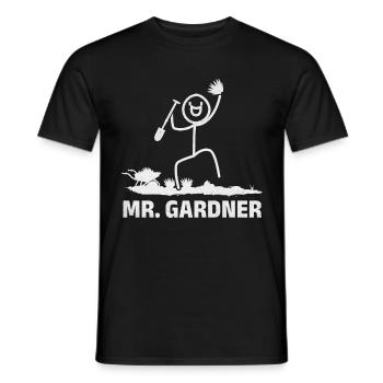Mr. Gardner Strichmännchen Gärtner Gartenarbeit - Männer T-Shirt - Schwarz - Vorne - AI Model Male 178 light (178cm)