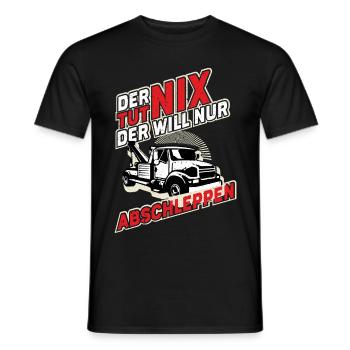 Abschlepper Abschleppauto Geschenk Abschleppwagen - Männer T-Shirt - Schwarz - Vorne - AI Model Male 178 light (178cm)