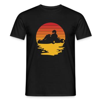 Go Kart Racer – Retro Racing Style - Männer T-Shirt - Schwarz - Vorne - AI Model Male 178 light (178cm)