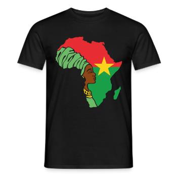 Burkina Faso Flag Flag Africa Ethnic Heritage - Men's T-Shirt - black - Front - AI Model Male 178 light (178cm)