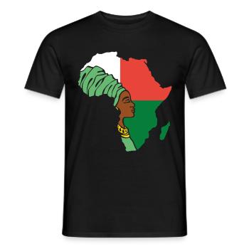 Madagascar Flag Flag Africa Ethnic Souvenir - Men's T-Shirt - black - Front - AI Model Male 178 light (178cm)