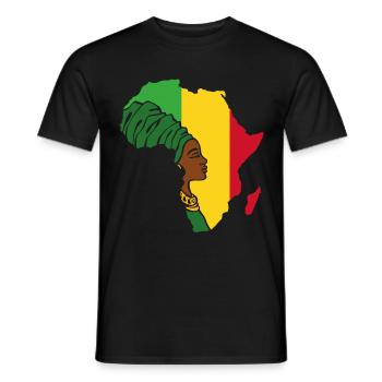 Mali Malische Flagge Afrika Black Heritage - Männer T-Shirt - Schwarz - Vorne - AI Model Male 178 light (178cm)