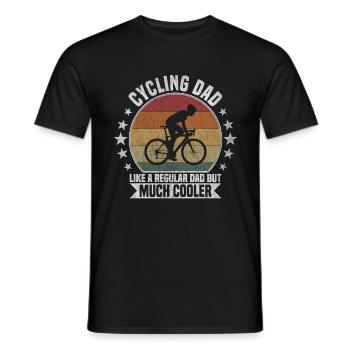 Cycling dad - Men's T-Shirt - black - Front - AI Model Male 178 light (178cm)