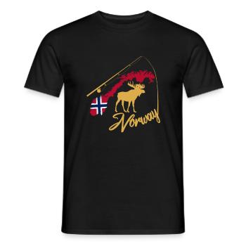 Norway Norwegen - Männer T-Shirt - Schwarz - Vorne - AI Model Male 178 light (178cm)