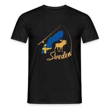 Sweden Schweden - Männer T-Shirt - Schwarz - Vorne - AI Model Male 178 light (178cm)
