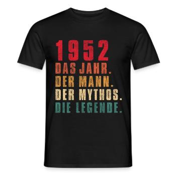 70 Geburtstag 70 Jahre Alt - Männer T-Shirt - Schwarz - Vorne - AI Model Male 178 light (178cm)