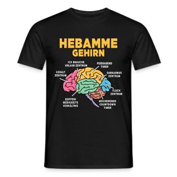 Hebamme - Männer T-Shirt - Schwarz - Vorne - AI Model Male 178 light (178cm)