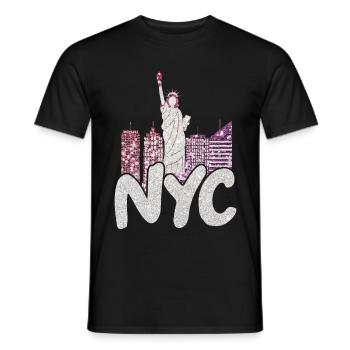 NYC New York City USA Amerika Reisen New Yorker - Männer T-Shirt - Schwarz - Vorne - AI Model Male 178 light (178cm)