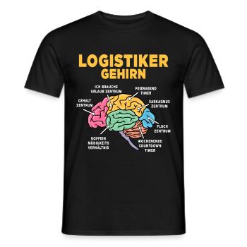 Logistiker - Männer T-Shirt - Schwarz - Vorne - AI Model Male 178 light (178cm)