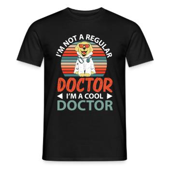 I'm not a normal doctor I'm a cool doctor - Men's T-Shirt - black - Front - AI Model Male 178 light (178cm)