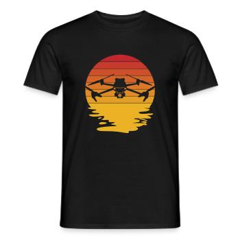 Drone Drone Drone Pilot Quadcopter - Men's T-Shirt - black - Front - AI Model Male 178 light (178cm)