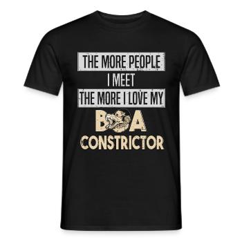 Boa Constrictor Snake Love - Men's T-Shirt - black - Front - AI Model Male 178 light (178cm)