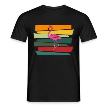 Flamingo Pink Flamingo Flamingo Gift - Men's T-Shirt - black - Front - AI Model Male 178 light (178cm)
