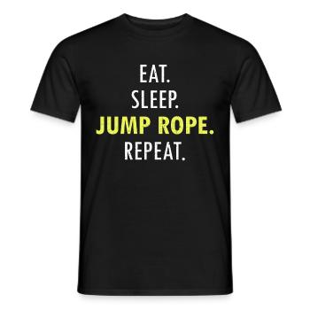 Eat Sleep Jump Rope Roping Jumping Skipping - Männer T-Shirt - Schwarz - Vorne - AI Model Male 178 light (178cm)