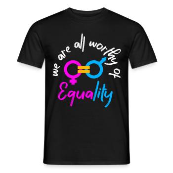 Equality - Men's T-Shirt - black - Front - AI Model Male 178 light (178cm)