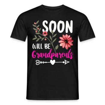 Bald werden wir Oma und Opa, Wir werden Großeltern - Männer T-Shirt - Schwarz - Vorne - AI Model Male 178 light (178cm)