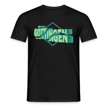 Göttingen Deutschland Stadt 3D Schrift Skyline - Männer T-Shirt - Schwarz - Vorne - AI Model Male 178 light (178cm)