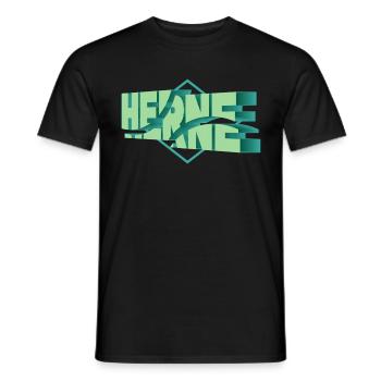 Herne Germany City 3D Font Skyline - Men's T-Shirt - black - Front - AI Model Male 178 light (178cm)