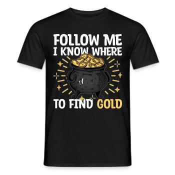 Prospecteur d’or Gold Panner Cadeau - T-shirt homme - noir - Devant - AI Model Male 178 light (178cm)