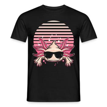 Axolotl Pet | Cadeau d’amphibiens à queue - T-shirt homme - noir - Devant - AI Model Male 178 light (178cm)