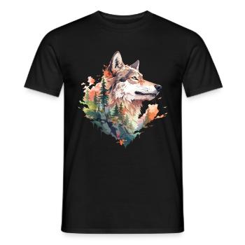 Loup - T-shirt homme - noir - Devant - AI Model Male 178 light (178cm)