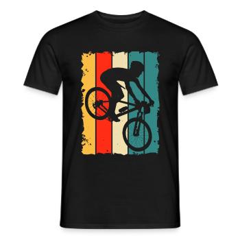 Vélo Enfants Chemise Cycliste Vintage Rétro - T-shirt homme - noir - Devant - AI Model Male 178 light (178cm)